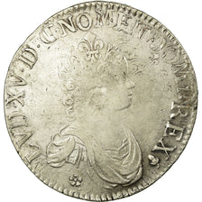 Munten, Frankrijk, Louis XV, Écu Vertugadin, Ecu, 1718, Reims, FR+, Zilver