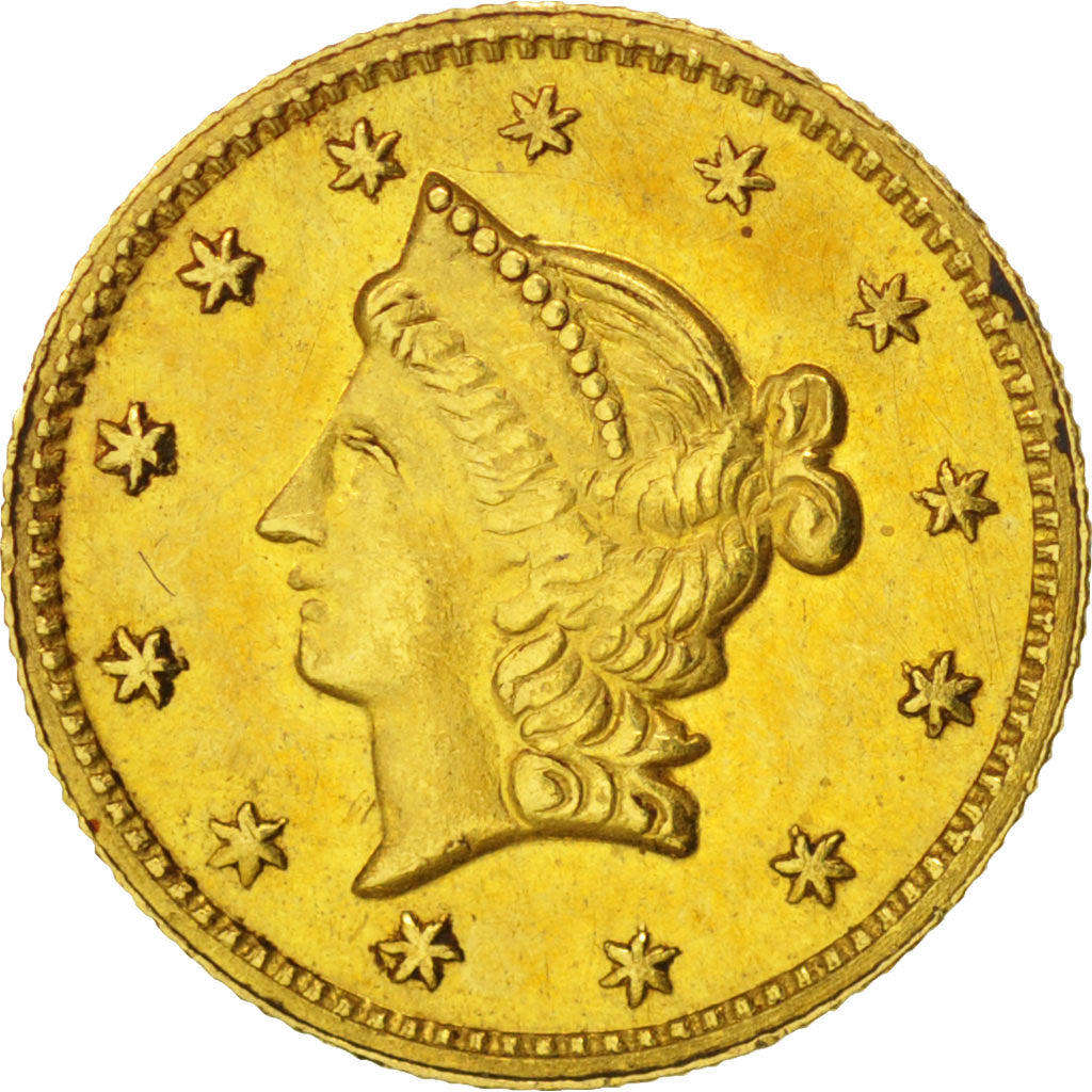 Estados Unidos, California Gold, 1/2 Dollar, 1853, EBC, Oro
