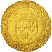 France, François Ier, Ecu d'or 2nd type, Lyons, AU(50-53), Gold, Duplessy:771