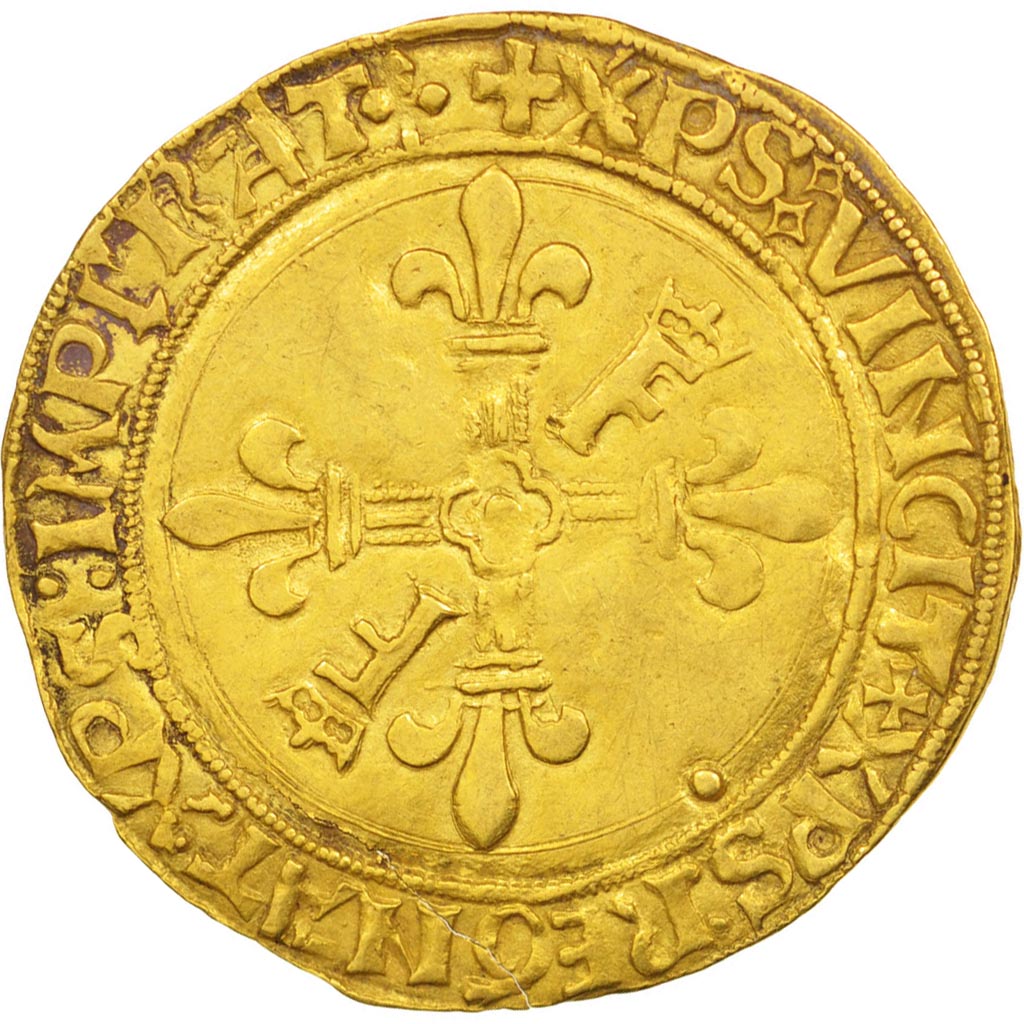 Francia, François Ier, Ecu d'or 2nd type, Lyons, MBC+, Oro, Duplessy:771