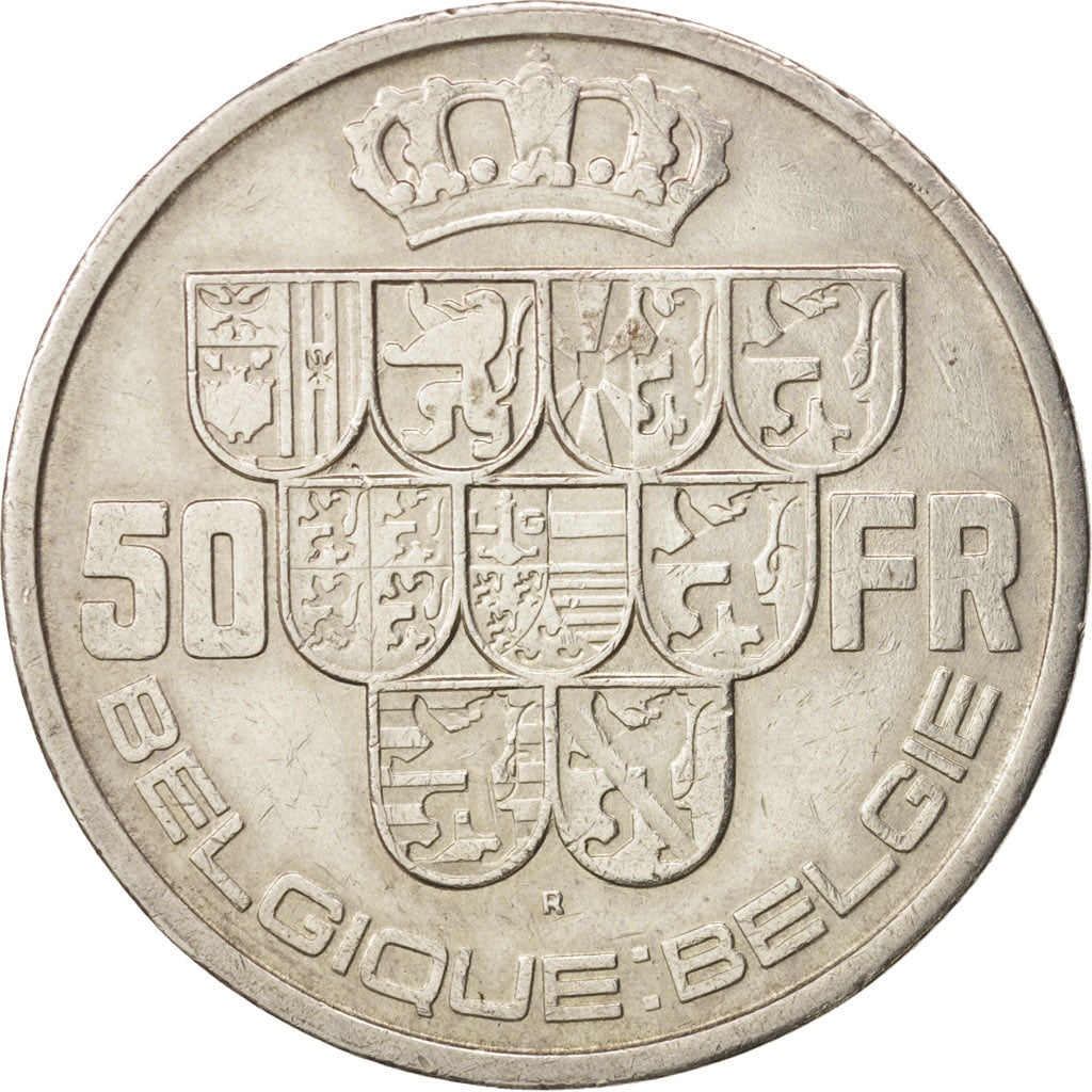 Moneta, Belgio, 50 Francs, 50 Frank, 1939, BB, Argento, KM:121