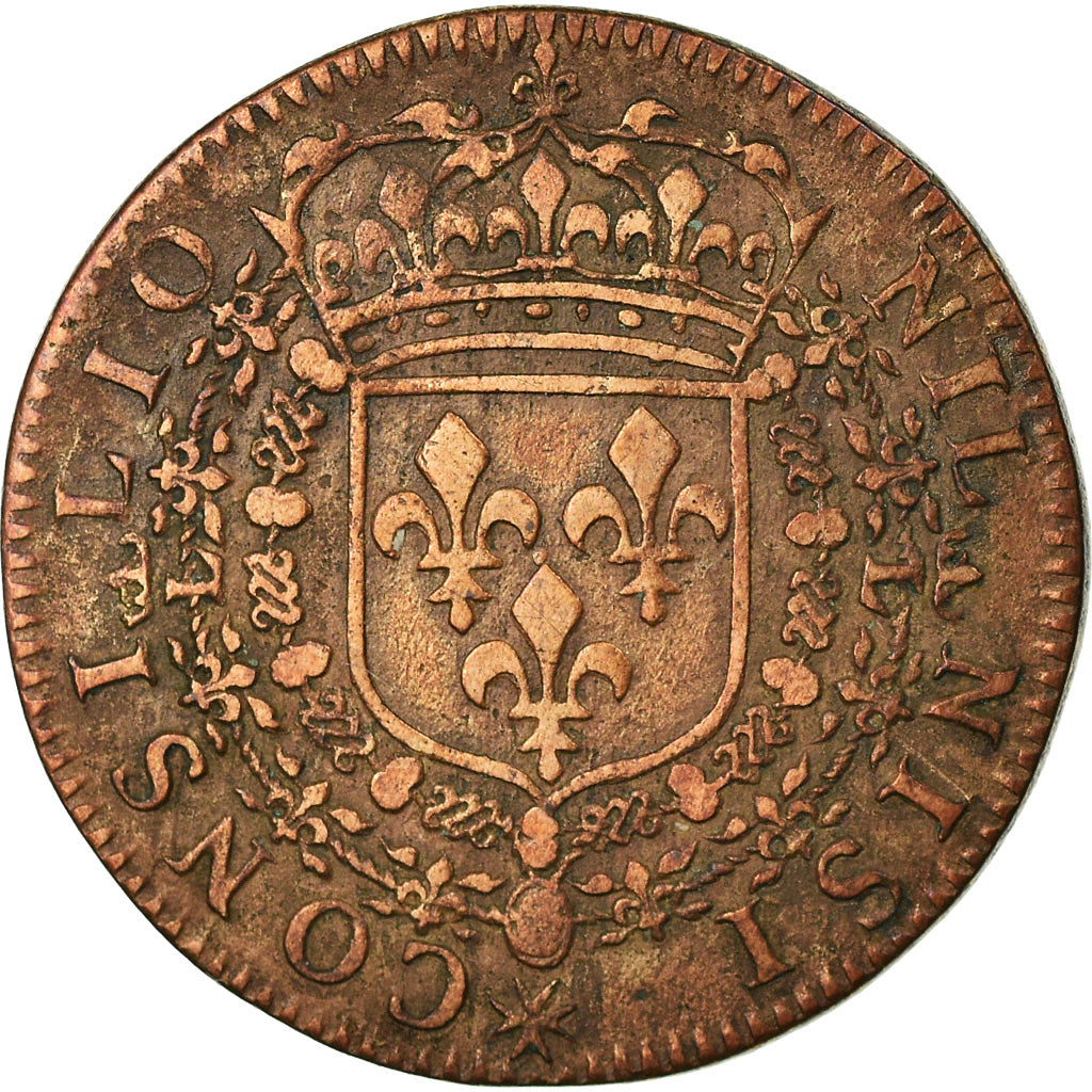 France, Token, Louis XIV, Conseil du Roi, History, VF(30-35), Copper