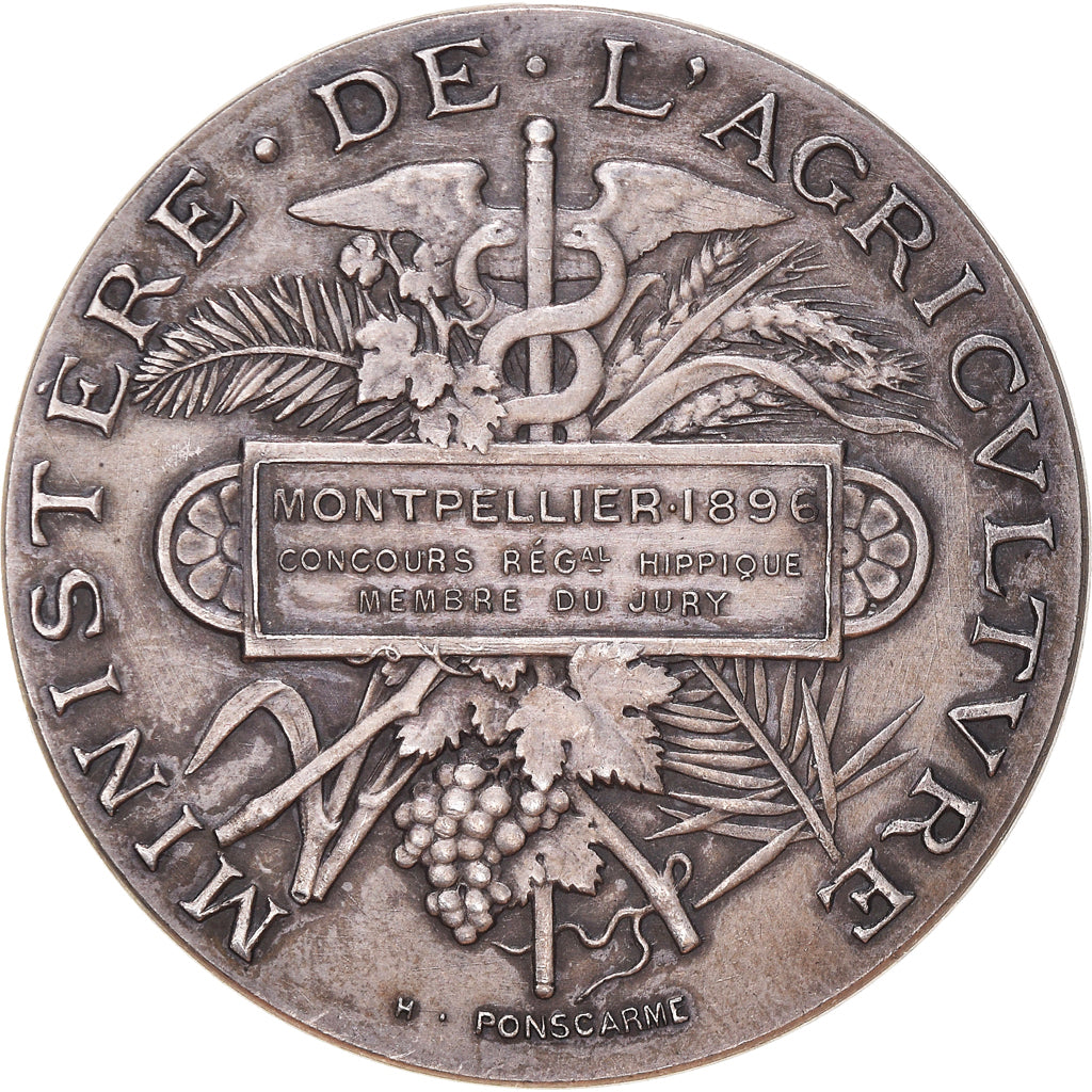 Francia, medalla, Concours Hippique de Montpellier, Agriculture, 1896