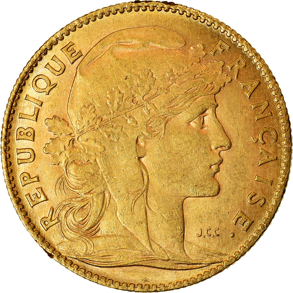 Moneda, Francia, Marianne, 10 Francs, 1906, Paris, EBC, Oro, KM:846