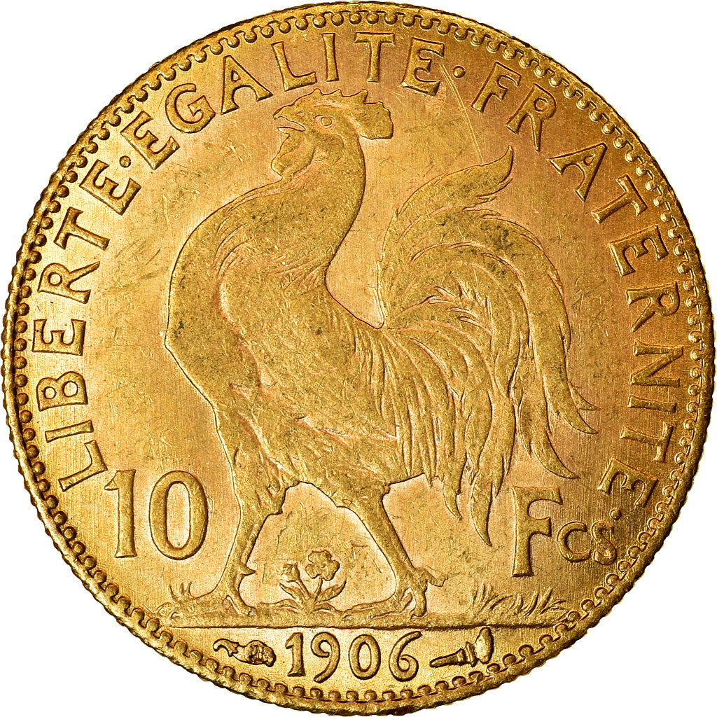 Moneda, Francia, Marianne, 10 Francs, 1906, Paris, EBC, Oro, KM:846