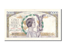 Francia, 5000 Francs, 5 000 F 1934-1944 ''Victoire'', 1942, KM:97c, BB+, Faye...