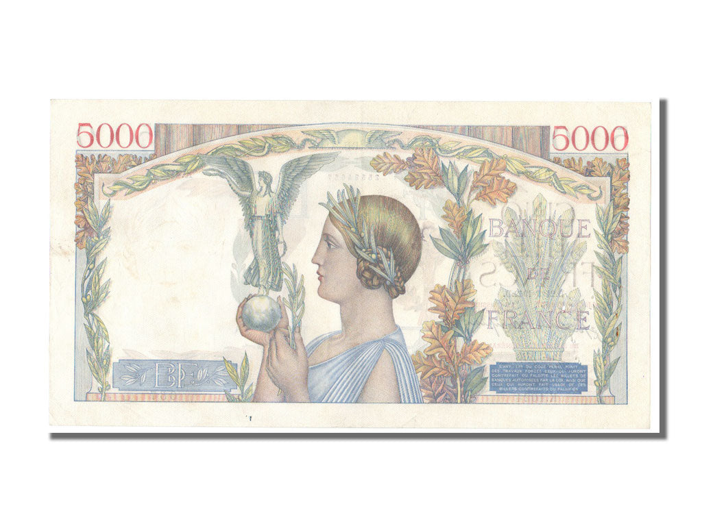 Francia, 5000 Francs, 5 000 F 1934-1944 ''Victoire'', 1942, KM:97c, BB+, Faye...