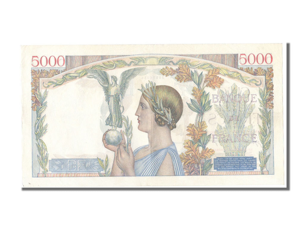 France, 5000 Francs, 5 000 F 1934-1944 ''Victoire'', 1942, KM #97c, 1942-09-24,.