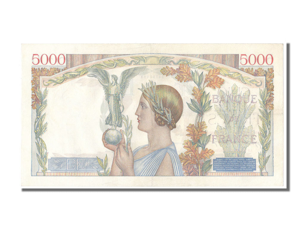 Banknote, France, 5000 Francs, 5 000 F 1934-1944 ''Victoire'', 1942, 1942-07-30