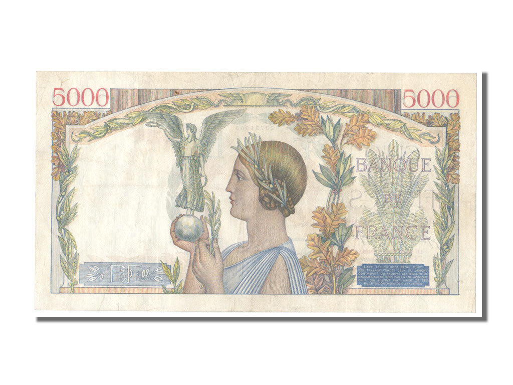 France, 5000 Francs, 5 000 F 1934-1944 ''Victoire'', 1942, KM #97c, 1942-07-09,.
