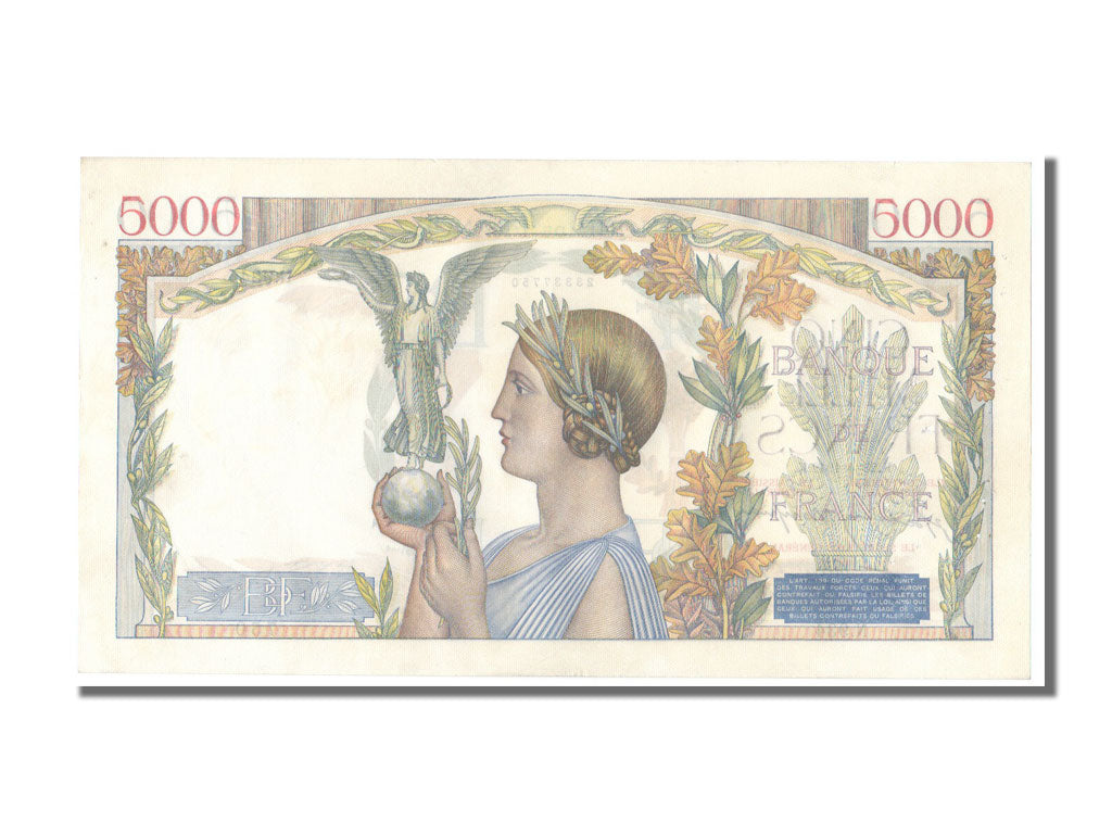 Billete, Francia, 5000 Francs, 5 000 F 1934-1944 ''Victoire'', 1942, 1942-04-23