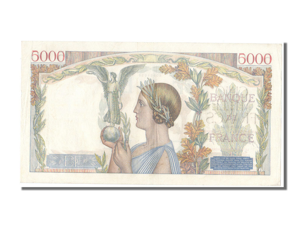Banknote, France, 5000 Francs, 5 000 F 1934-1944 ''Victoire'', 1942, 1942-01-15
