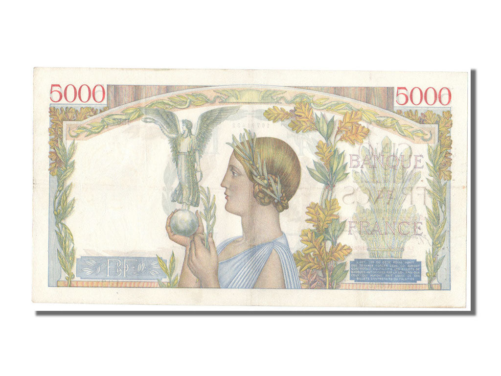 Geldschein, Frankreich, 5000 Francs, 5 000 F 1934-1944 ''Victoire'', 1941