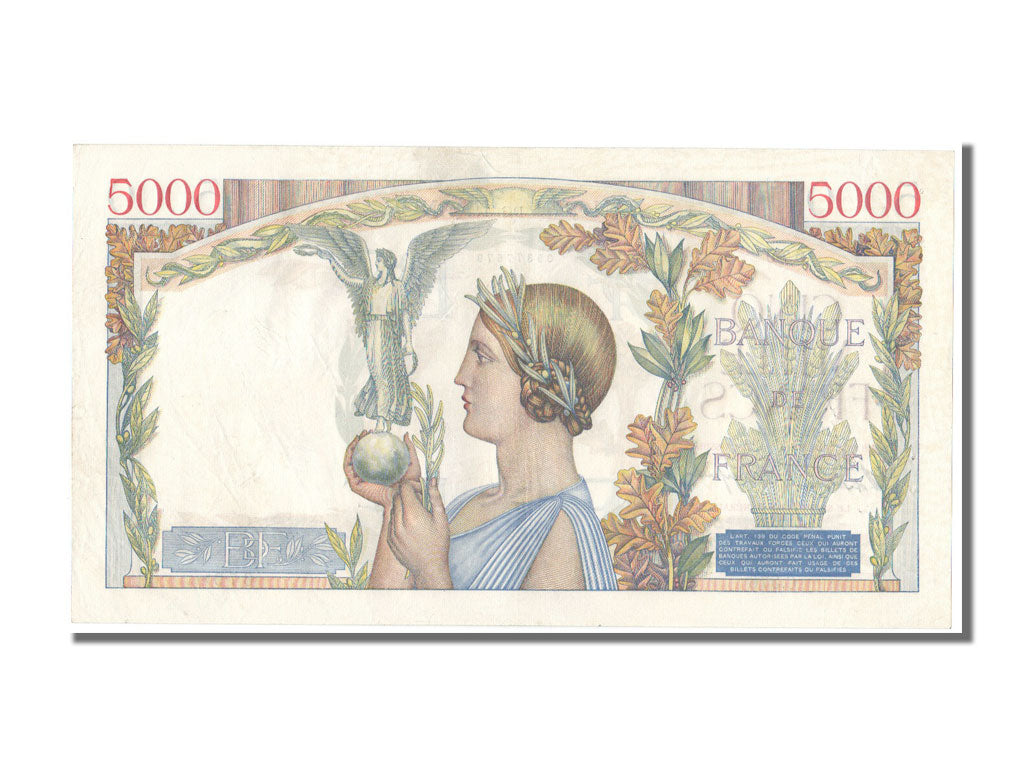 Billete, Francia, 5000 Francs, 5 000 F 1934-1944 ''Victoire'', 1939, 1939-10-12