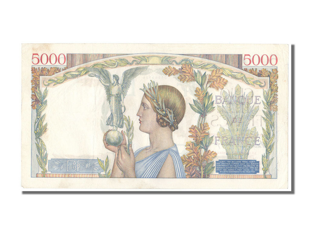Billete, Francia, 5000 Francs, 5 000 F 1934-1944 ''Victoire'', 1939, 1939-10-05