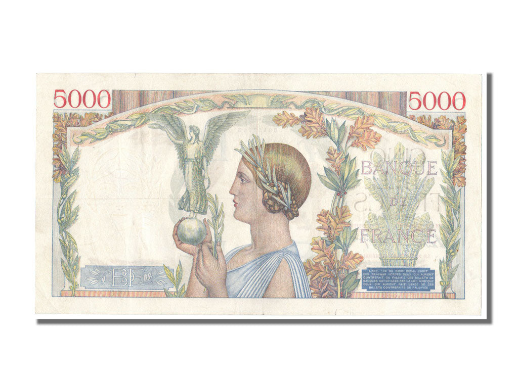 Banknote, France, 5000 Francs, 5 000 F 1934-1944 ''Victoire'', 1939, 1939-09-28