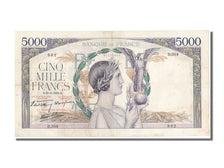 France, 5000 Francs, 5 000 F 1934-1944 ''Victoire'', 1939, KM #97a, 1939-09-21,.