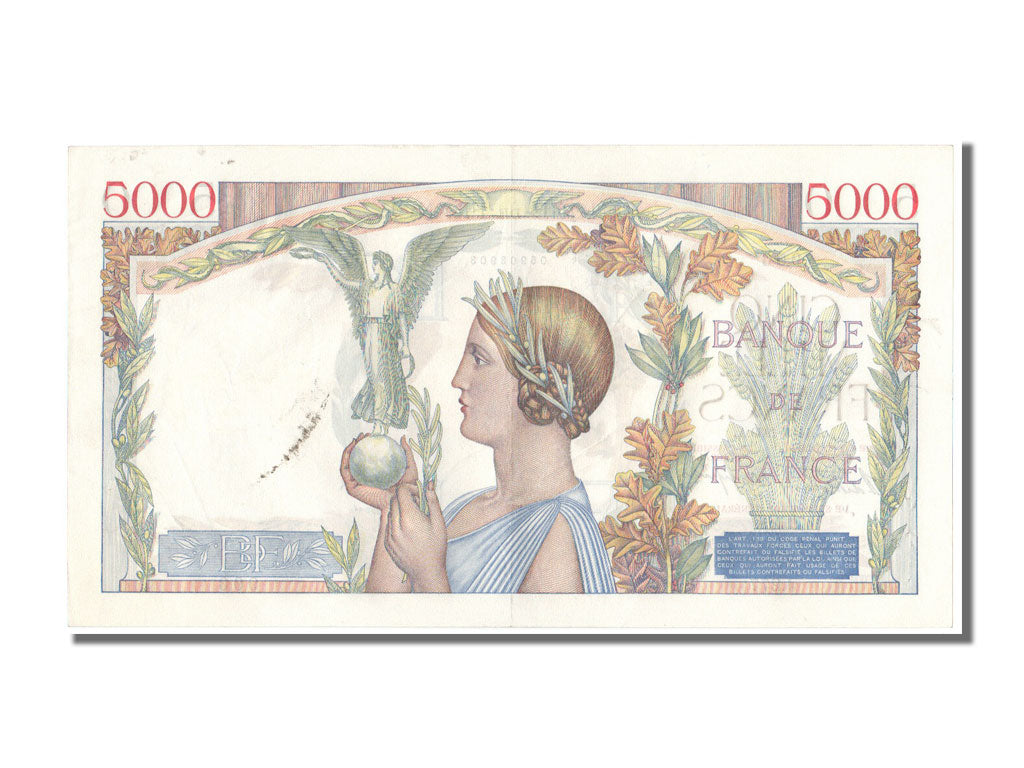 Banconote, Francia, 5000 Francs, 5 000 F 1934-1944 ''Victoire'', 1939