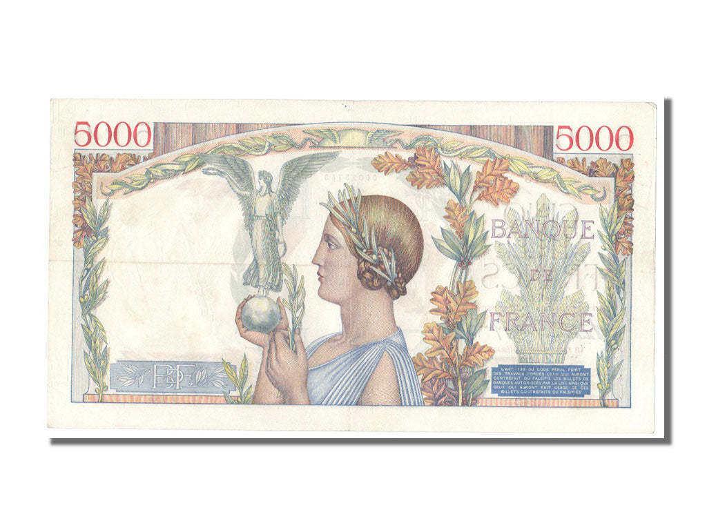 France, 5000 Francs, 5 000 F 1934-1944 ''Victoire'', 1939, KM #97a, 1939-07-20,.
