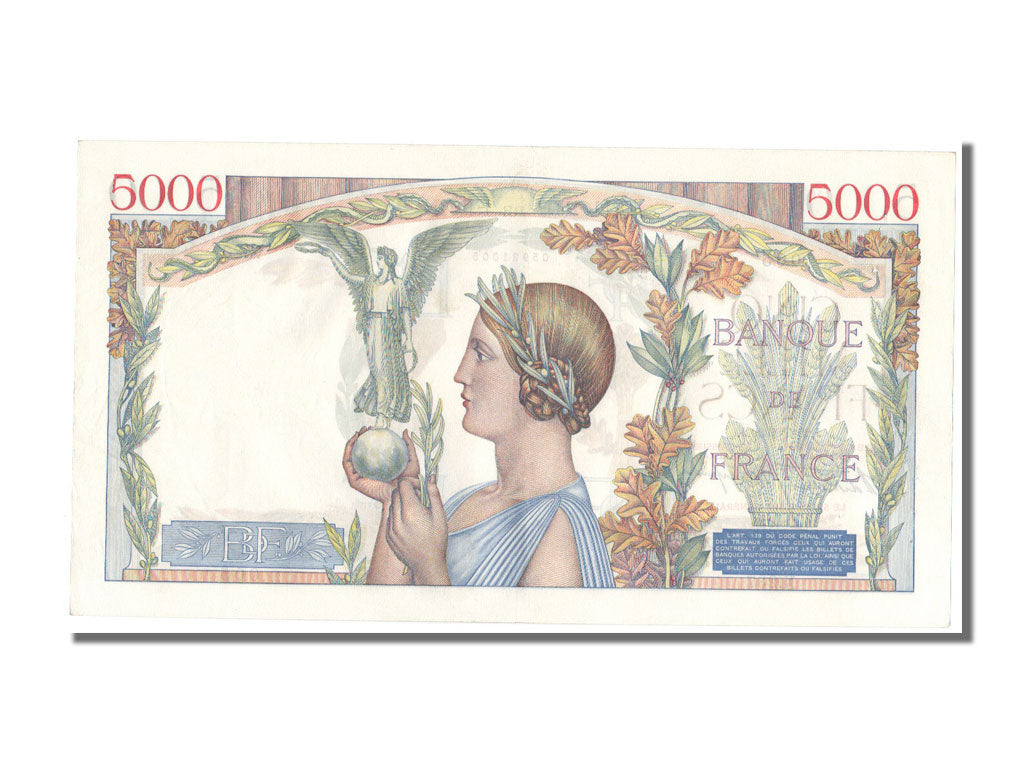 France, 5000 Francs, 5 000 F 1934-1944 ''Victoire'', 1939, KM #97a, 1939-07-20,.