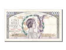 Banknot, Francja, 5000 Francs, Victoire, 1939, 1939-04-06, EF(40-45)