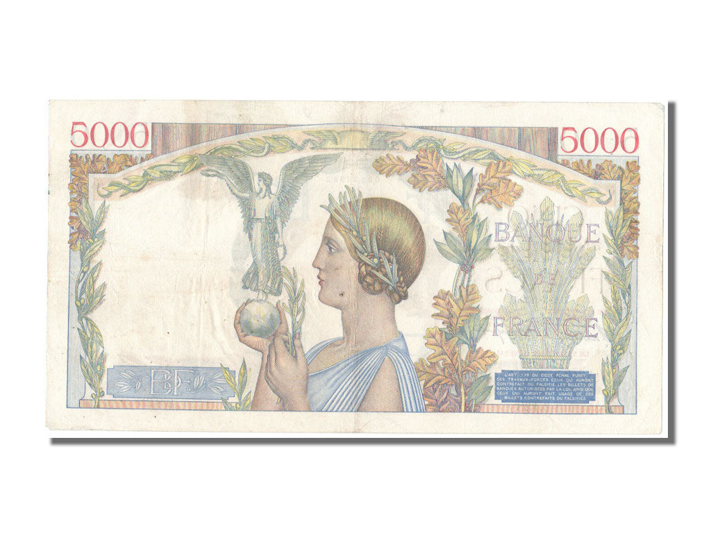 Billete, Francia, 5000 Francs, 5 000 F 1934-1944 ''Victoire'', 1939, 1939-03-02