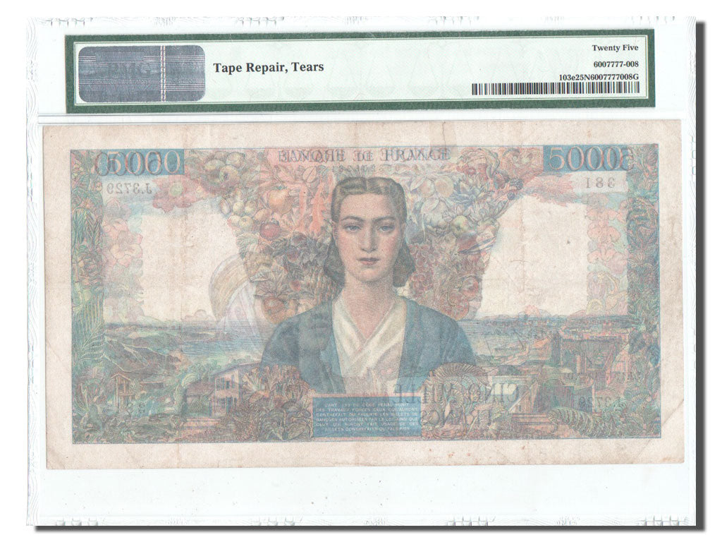 Banknote, France, 5000 Francs, 5 000 F 1942-1947 ''Empire Français'', 1947