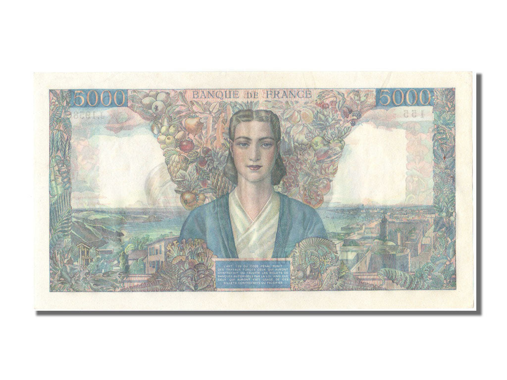 Francia, 5000 Francs, 5 000 F 1942-1947 ''Empire Français'', 1946, KM:103c,...