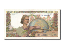 Francia, 10,000 Francs, 10 000 F 1945-1956 ''Génie Français'', 1956, KM:132...