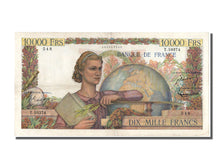 France, 10,000 Francs, 10 000 F 1945-1956 ''Génie Français'', 1956, KM #132d, 19