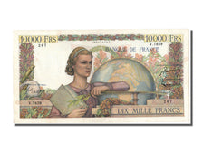 France, 10,000 Francs, 10 000 F 1945-1956 ''Génie Français'', 1954, KM #132d, 19