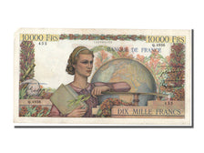France, 10,000 Francs, 10 000 F 1945-1956 ''Génie Français'', 1953, KM #132d, 19