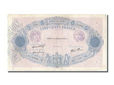 Geldschein, Frankreich, 500 Francs, 500 F 1888-1940 ''Bleu et Rose'', 1937