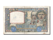France, 20 Francs, 20 F 1939-1942 ''Science et Travail'', 1940, KM #92a,...
