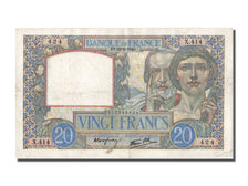 Billet, France, 20 Francs, 20 F 1939-1942 ''Science et Travail'', 1940
