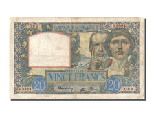 Banknote, France, 20 Francs, 20 F 1939-1942 ''Science et Travail'', 1941