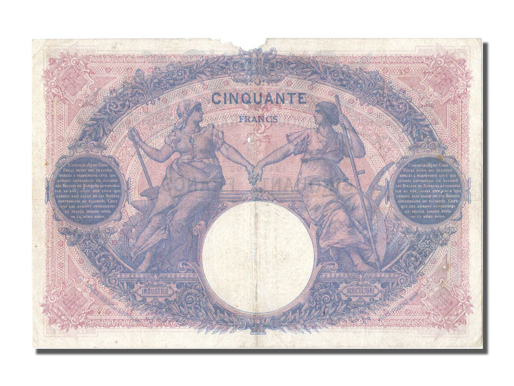 50 Francs Bleu et rose type 1889