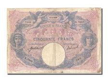 France, 50 Francs, 50 F 1889-1927 ''Bleu et Rose'', 1918, KM #64e, 1918-02-06,..
