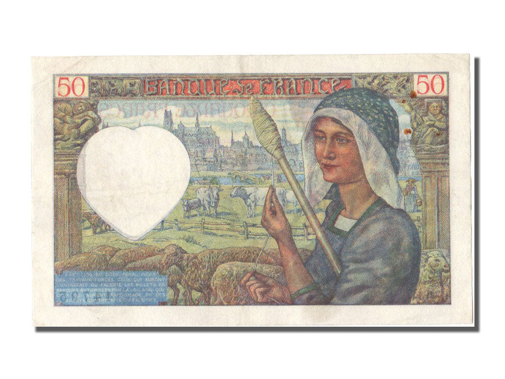 Banknote, France, 50 Francs, 50 F 1940-1942 ''Jacques Coeur'', 1940, 1940-12-05