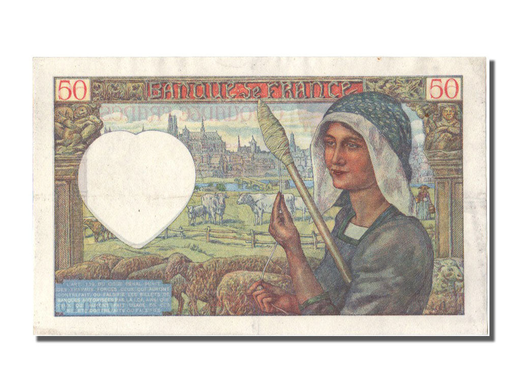 Banconote, Francia, 50 Francs, 50 F 1940-1942 ''Jacques Coeur'', 1940