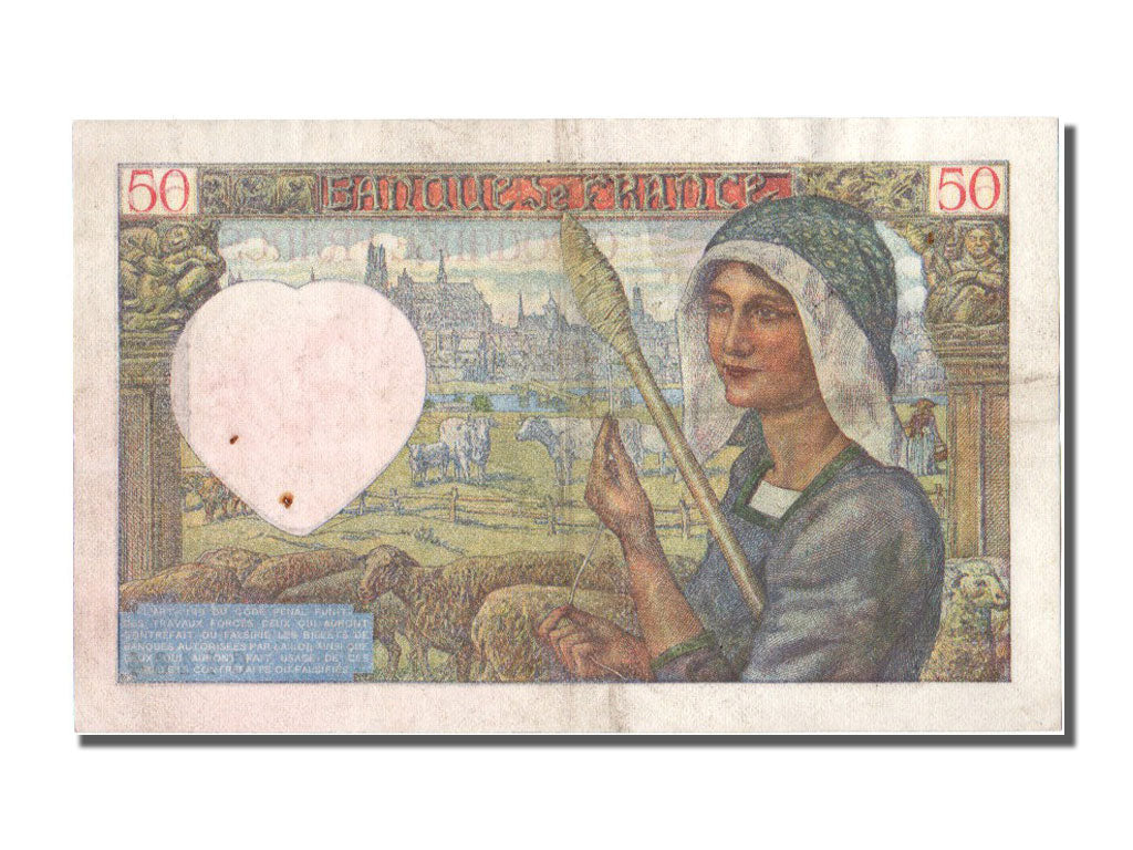 Banknote, France, 50 Francs, 50 F 1940-1942 ''Jacques Coeur'', 1940, 1940-12-05
