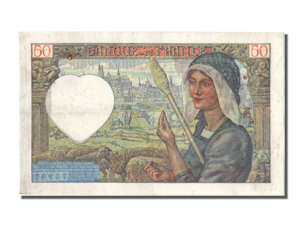 France, 50 Francs, 50 F 1940-1942 ''Jacques Coeur'', 1940, KM #93, 1940-12-05,..