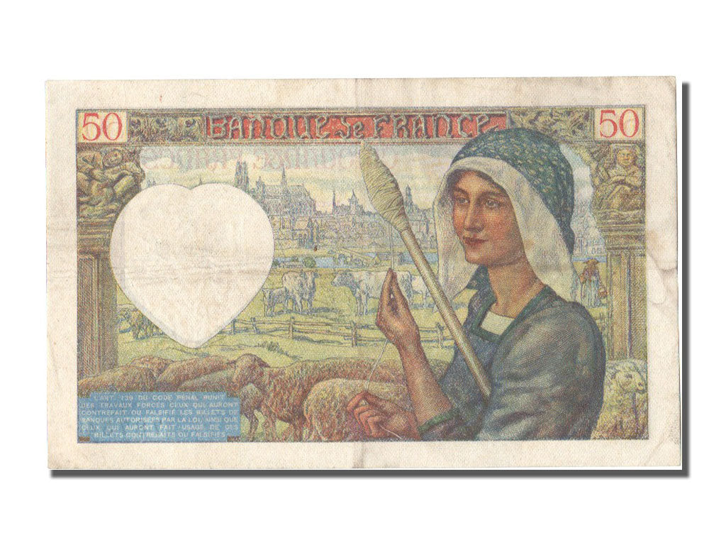 France, 50 Francs, 50 F 1940-1942 ''Jacques Coeur'', 1941, KM #93, 1941-01-23,..