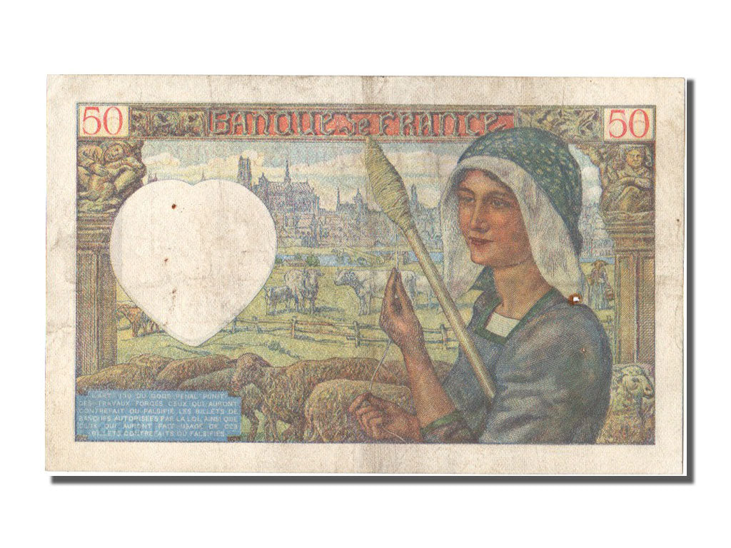 France, 50 Francs, 50 F 1940-1942 ''Jacques Coeur'', 1941, KM #93, 1941-01-23,..
