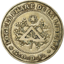 France, Token, Masonic, Orient de Dieppe, Loge Le Phare de la Liberté, 1897