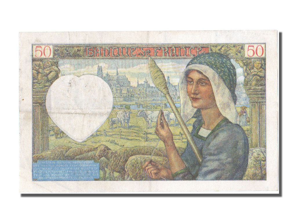 Francia, 50 Francs, 50 F 1940-1942 ''Jacques Coeur'', 1941, KM:93, 1941-04-17...