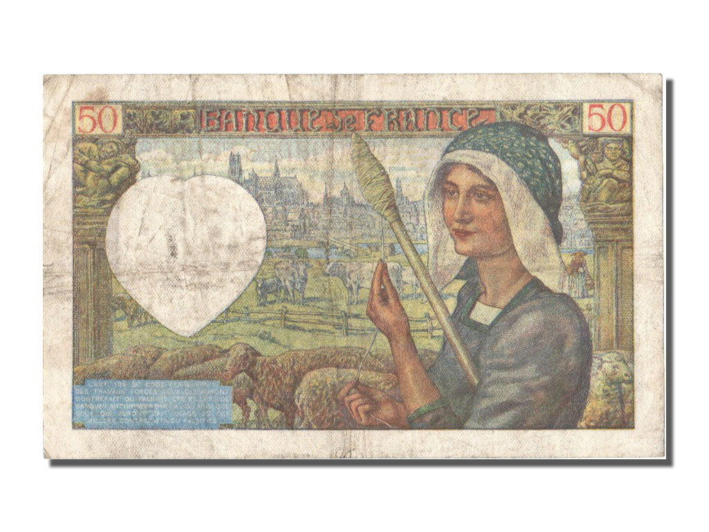 France, 50 Francs, 50 F 1940-1942 ''Jacques Coeur'', 1941, KM #93, 1941-11-20,..