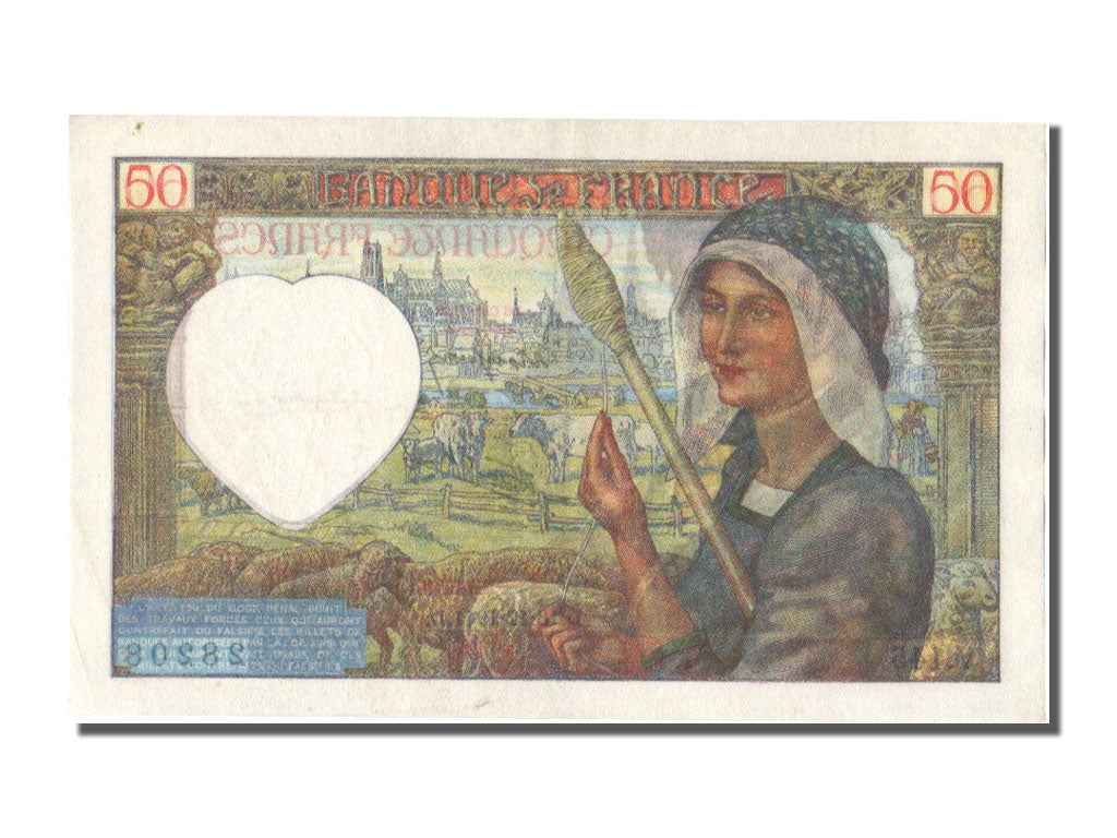 Geldschein, Frankreich, 50 Francs, 50 F 1940-1942 ''Jacques Coeur'', 1941