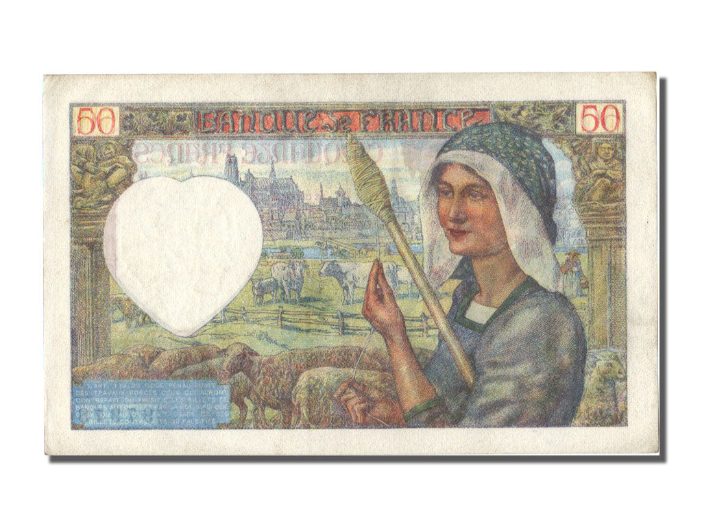 France, 50 Francs, 50 F 1940-1942 ''Jacques Coeur'', 1942, KM #93, 1942-01-08,..