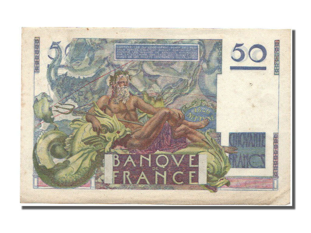 France, 50 Francs, 50 F 1946-1951 ''Le Verrier'', 1949, KM #127b, 1949-05-19,...